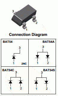 Диоды SMD BAT54C L43