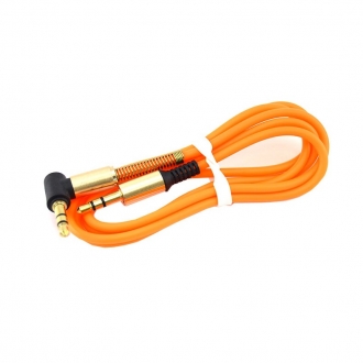 АУДИО шнур AUX 3.5 угловой 1м усиленный