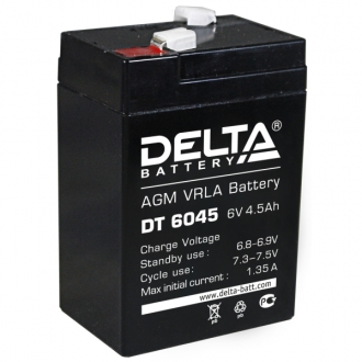 Аккумуляторные батареи АКБ Delta DT6045 6V 4.5Ah - изображение 1