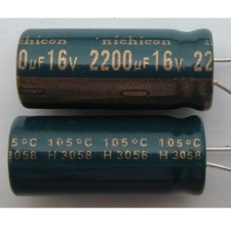 Конденсатор: 2200 UF 16V 105*C 10x25 Компьютерный