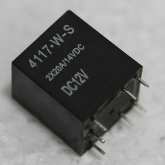 Электромагнитное реле 12V 4117-W-S DC12V 2x20A/14VDC