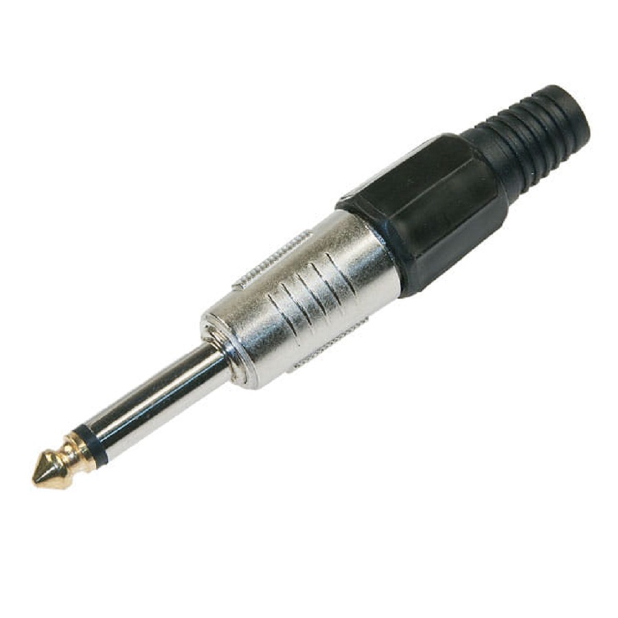 Штекер 43-002 6.3мм МОНО Черный