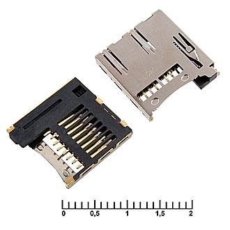 Коннектор MMC Micro-SD SMD 8pin ejector 02A