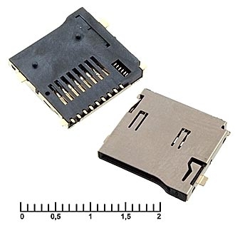 Коннектор MMC Micro-SD SMD 9pin ejector