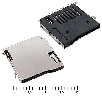 Коннектор MMC Micro-SD SMD 8pin ejector