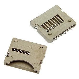 Коннектор MMC Micro-SD SMD plastic right socet