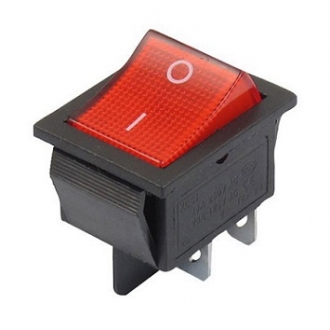 Кнопка 25A SC-767 on-off (Красный)