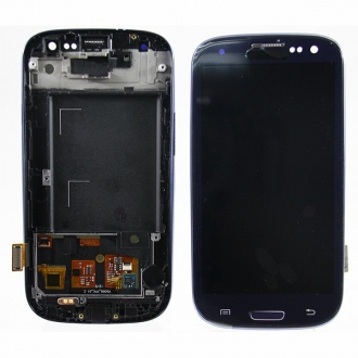 Дисплей Samsung i9300/i9300I модуль Синий в рамке (TFT)