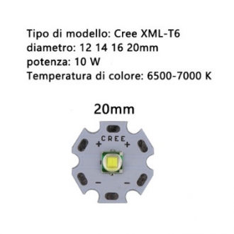 Светодиод CREE XML-T6 6500-7000K на радиаторе 20mm