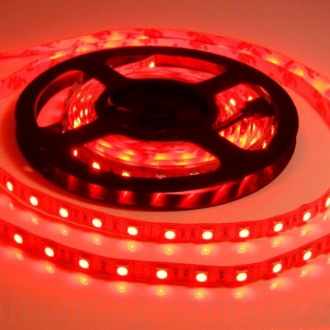 Светодиодная лента 12V 5050 60Lm 14.4W IP-20 red