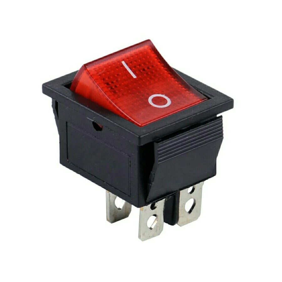 Переключатель SC-767 (IRS-201-1A3) ON-OFF 15A 250V с подсветкой 220v red