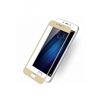 Защитное стекло "С рамкой" Meizu M3 Note Золото