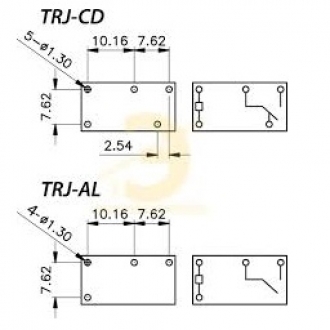 Электромагнитное реле 12V TRJ-12VDC-SA-AL - изображение 1