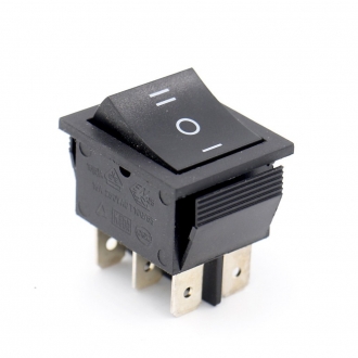 Кнопка клавишный переключатель SC767-B5 (KCD2) 15A 250V (on)-off-(on) без фиксации