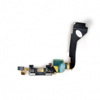 Шлейф iPhone 4 на системный разъем/микрофон Белый