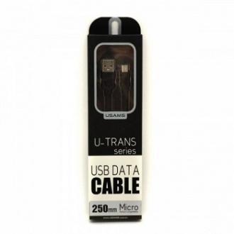 USB кабель USAMS US-SJ012 U-TRANS series microUSB, 0.25 м