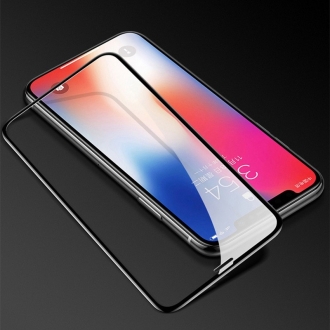 Защитное стекло "Nanome" iPhone X. XS черное полное покрытие 10D