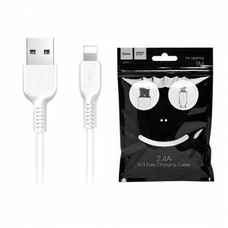 USB кабель HOCO X21 Lightning 1m 2.0A силикон красный черный - изображение 1
