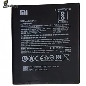 Аккумуляторы для телефонов АКБ Xiaomi BN31 ( Mi 5X/Mi A1/Redmi Note 5A/Redmi Note 5A Prime/Redmi S2