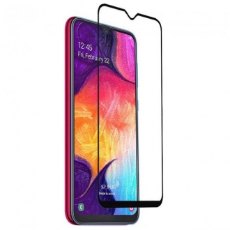 Защитное стекло "Полное покрытие" Samsung A505F (A50) Черное