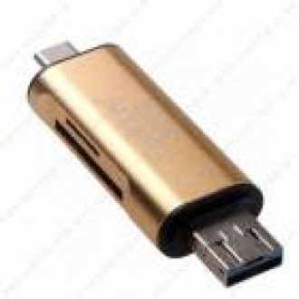 Кардридер Earldom для microSD. ET-TO10. USB 2.0. TYPE-C. microUSB