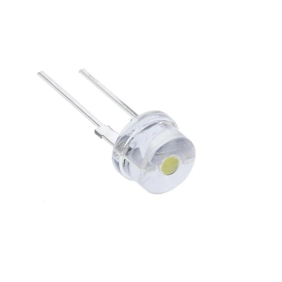 Светодиод 8mm white 0.5w