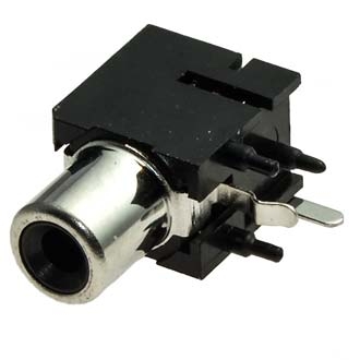 Разъёмы RCA-109 PCB jack black