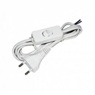 Сетевой шнур провод с евро вилкой и выключателем 5х0,75кв.мм 1.8 м белый - изображение 1