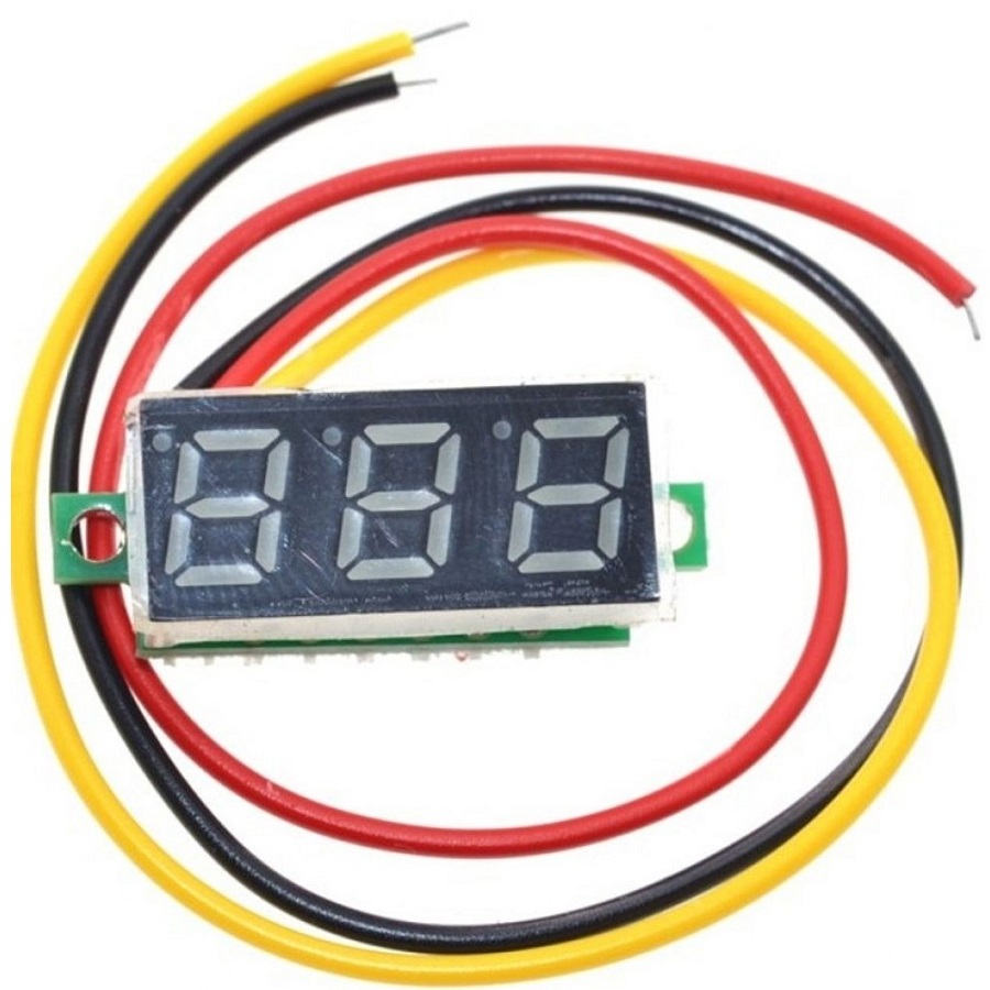 Вольтметр 3-х разрядный Зеленый LED 0.28