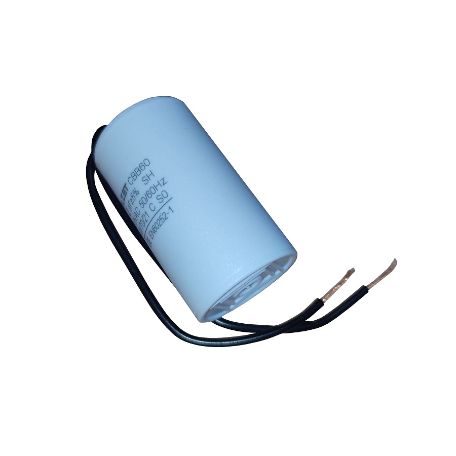 Конденсатор пусковой CBB60 2mF 450VAC 5% гибкие выводы
