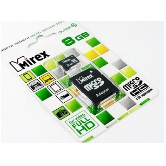 Карта флеш-памяти Micro SDHC MIREX 8Gb