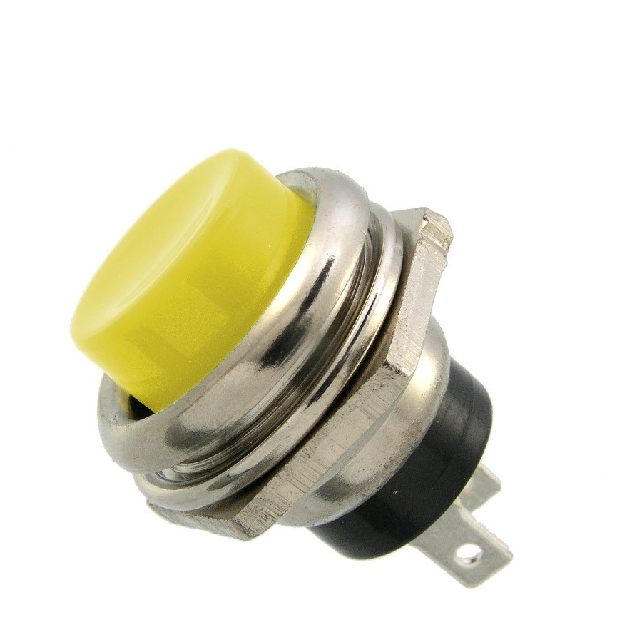 Переключатель кнопочный PBS-26B off-(on) желтый