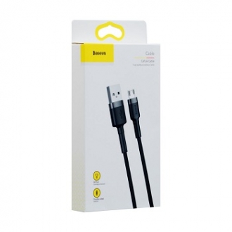 USB кабель - MicroUSB Baseus Cafule 2m, круглый, 2.4A, нейлон