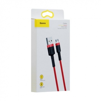 USB кабель - MicroUSB Baseus Cafule 1m, круглый, 2.4A, нейлон