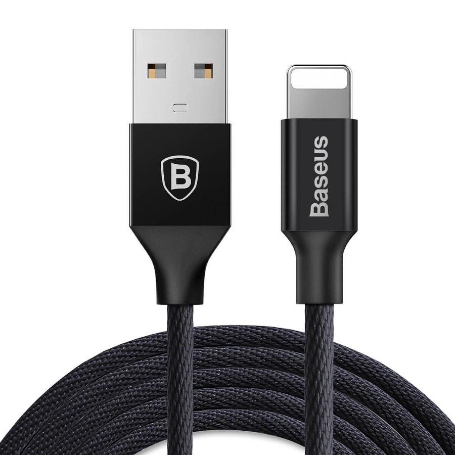 USB кабель BASEUS CALYW-01 1.2m Lightning 2A Yiven Cable Черный