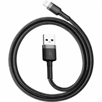 USB кабель BASEUS, CALKLF-BG1, 1 m, Lightning, 2.4A, Черный