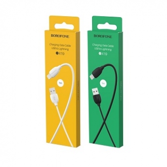 USB кабель - Lightning BOROFONE BX19, 1m, круглый, 2.4A