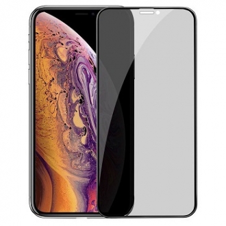 Защитное стекло "Оптима" для iPhone Xs Max/11 Pro Max Черное (Закалённое, полное покрытие)