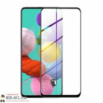 Защитное стекло "Полное покрытие" для Samsung A217F (A21s) Черное