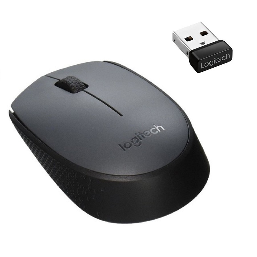 Мышь беспроводная Logitech M170 серо-черная