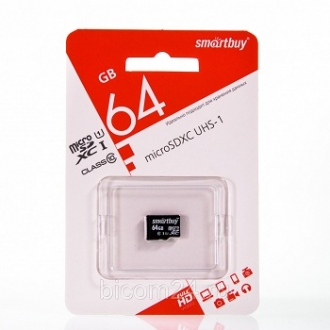 Карта памяти microSD Smartbuy 64GB