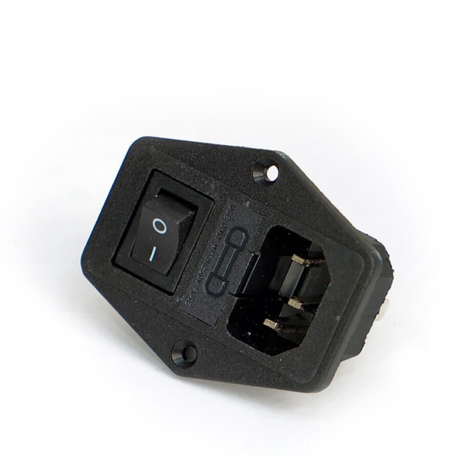 Разъем питания на корпус с предохранителем AC-014