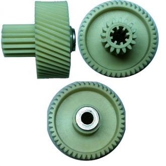 Шестерня c металлической вставкой для мясорубок Vitek/Dex, Д-51,5/22мм, зубья 53/16шт. H-49мм (Косой