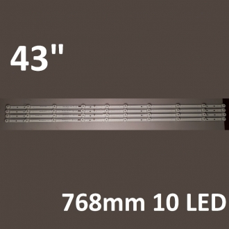 Комплект планок подсветки 43" NPB12D770103BL041-001H CY-42-4X10-0427