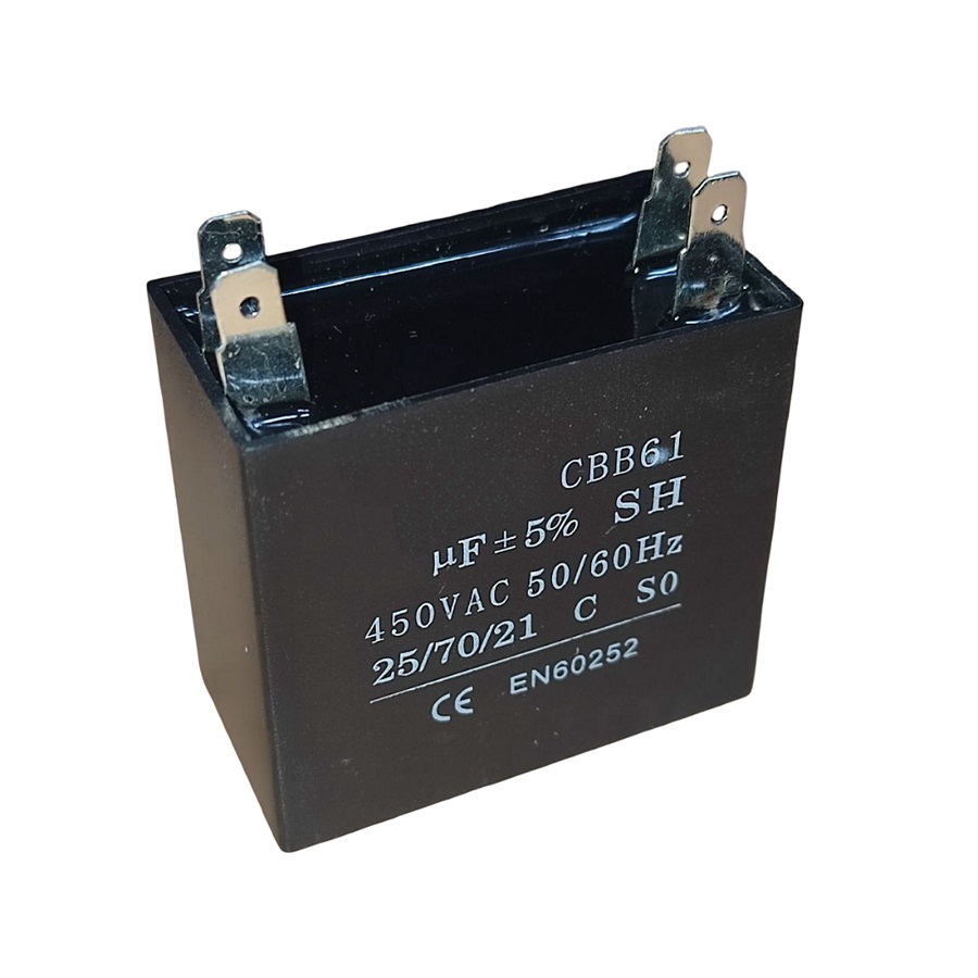 Конденсатор CBB61 10uF 450V клеммы