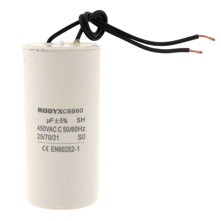 Конденсатор пусковой CBB60 45mF 450VAC 5% гибкие выводы