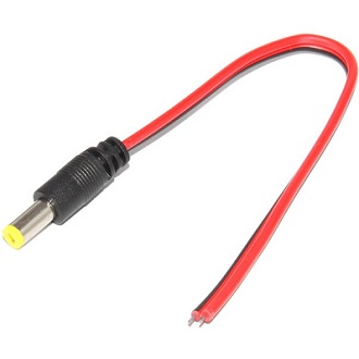 Разъем питания DC штекер 2,1х5,5 мм на кабеле L : 0,15m