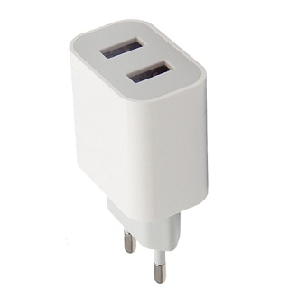 Сетевое зарядное устройство GoPower 2 USB 2.4A 12W Белое Модель GP2U