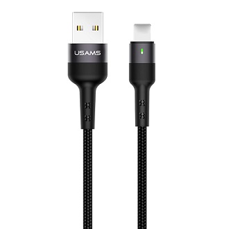 USB кабель USAMS, U26, 1 m, Type-C, 3A, Черный