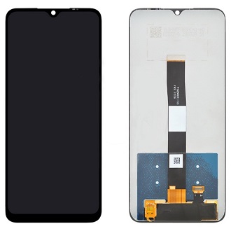 Дисплей для Xiaomi Redmi 9A/9C в сборе с тачскрином Черный - Премиум